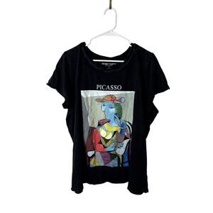 Freshly Painted 100%  Cotton Piccaso Mineral Wash Soft Crewneck Tee XL